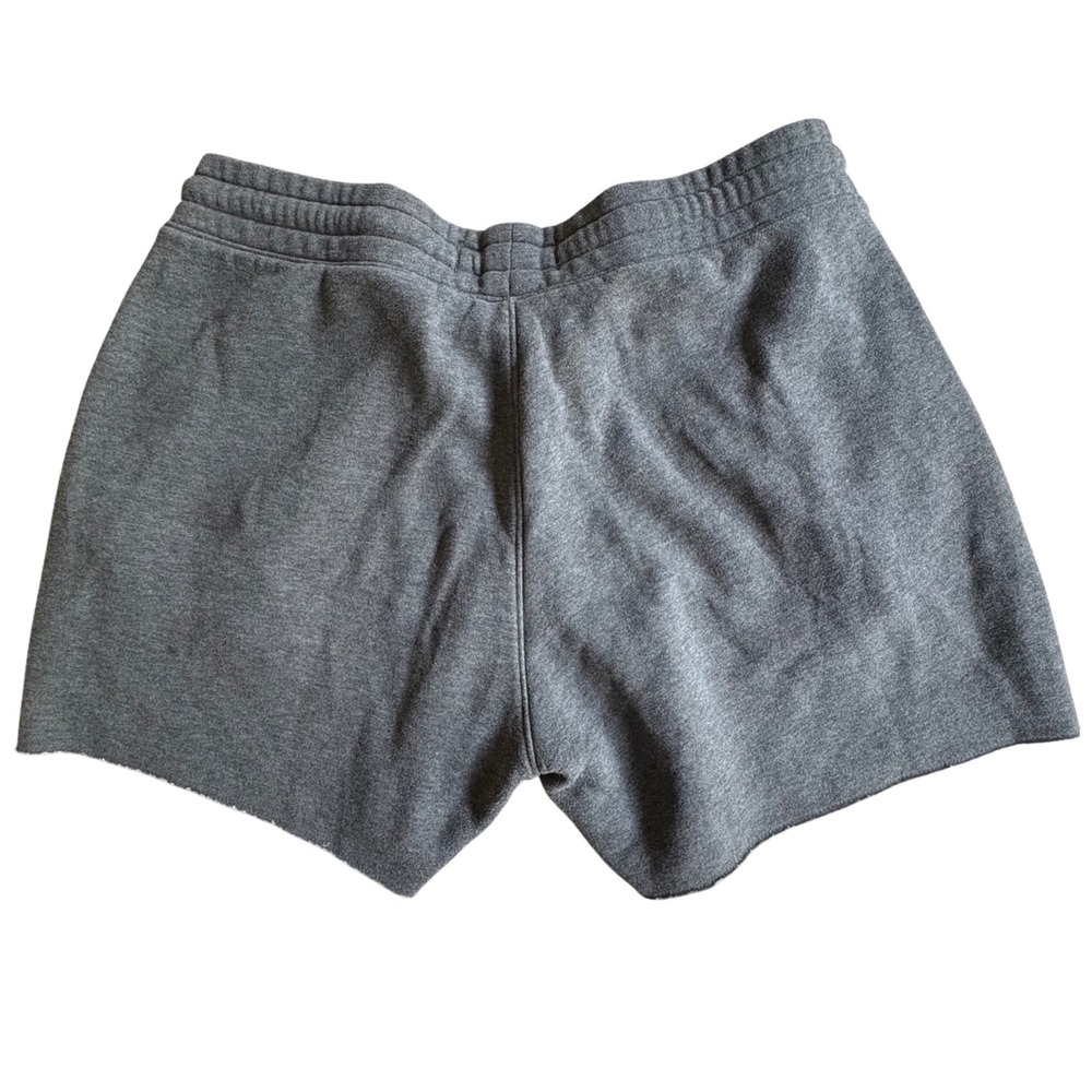 HOLLISTER Gray Sweat Shorts Drawstring Raw Hem Logo Fleece Mens LARGE Lounge Gym - Picture 2 of 4